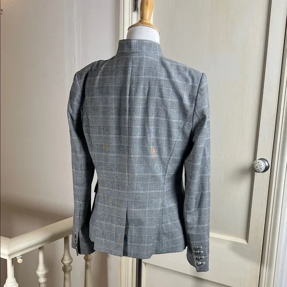 WHBM • Women's Gray Plaid Blazer - Picture 3 of 6